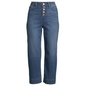 Time & Tru Wide Leg Cropped Pants.  Sz~16